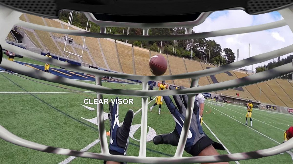 clear football visor
